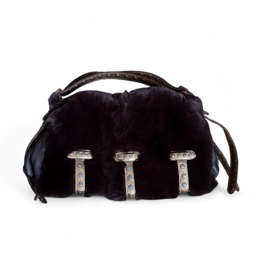 NEW Deadstock Vintage Be & D Brown Fur Bag